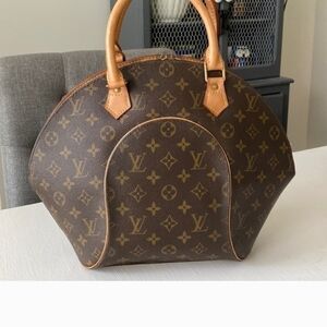 Louis Vuitton Monogram Canvas Satchel with Natural Leather Trim